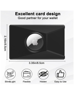 Soporte de Billetera Ultra Delgado Perfitek para Apple AirTag - 2 Piezas 2