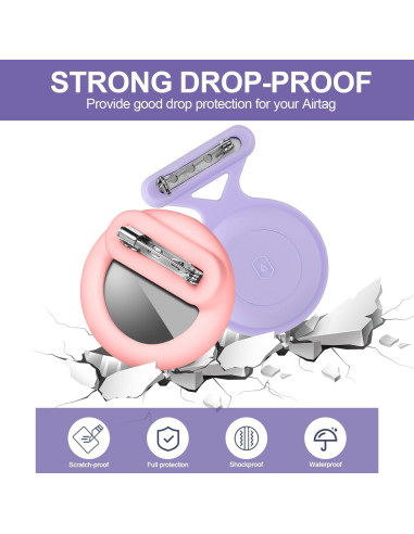 2 Fundas de Silicona para AirTag NQEUEPN Impermeables