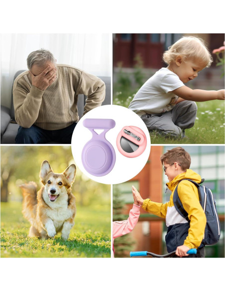 2 Fundas de Silicona para AirTag NQEUEPN Impermeables