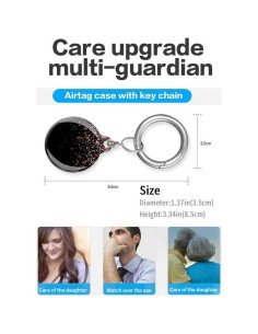 Funda Protectora para Air Tag LZMtacase Rosa Resistente 2