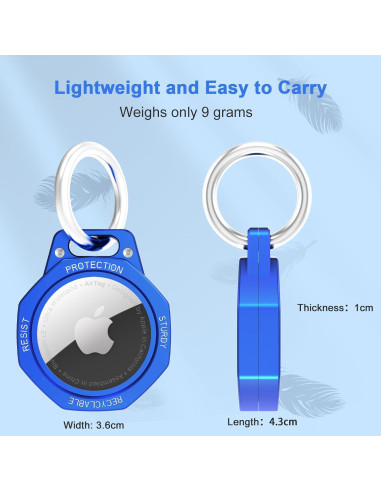 Funda para AirTag Tieuwant Aluminio Azul Klein