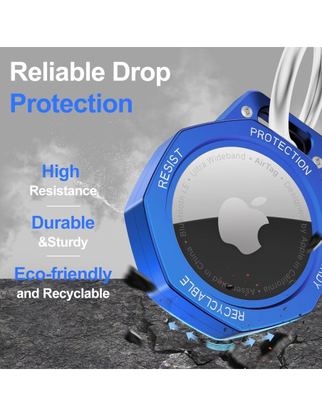 Funda para AirTag Tieuwant Aluminio Azul Klein