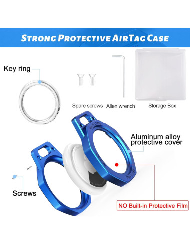 Funda para AirTag Tieuwant Aluminio Azul Klein
