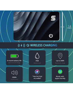 Rastreador Bluetooth Seinxon Elite Slim Carga Inalámbrica IP68 2