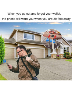 Billetera Antipérdida Hombre con GPS y Bluetooth - Negra 2