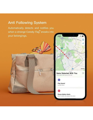 Rastreador Bluetooth Coredy LE01 para iPhone - Localizador de Artículos