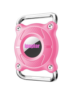 Soporte Impermeable para Collar de Perro AirTag Ipuplar Rosa