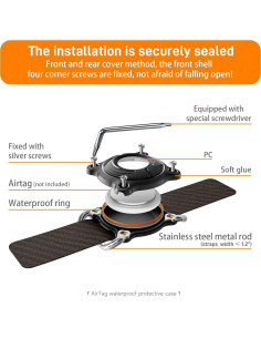 Soporte Impermeable para Collar de Perro AirTag Ipuplar Rosa 2