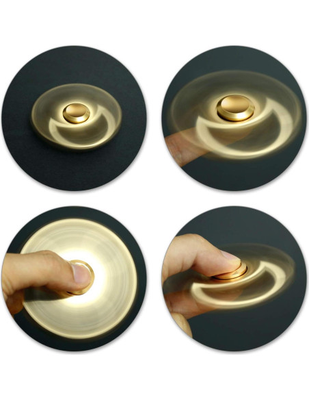 Fidget Spinner ATESSON Antiestrés Metal 12.7cm para Niños