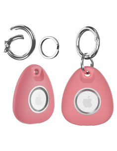 2 Fundas Impermeables IPX8 para Apple Airtag Techowl Rosa