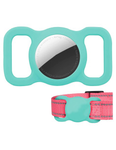 Funda Protectora Poivy para Air Tag de Collar de Perro Verde Menta