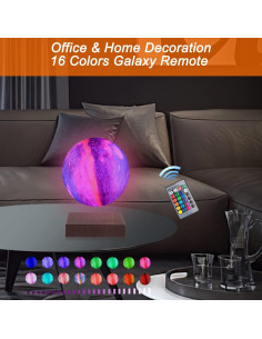 Lámpara de Luna Flotante UVEHAS 16 Colores Control Remoto 2