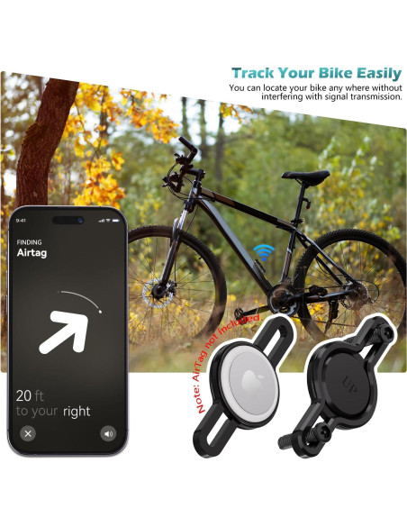 Soporte de Bicicleta Imluckies para Airtag Impermeable
