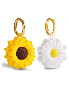 Funda protectora GOLLEY para AirTag con llavero Girasol