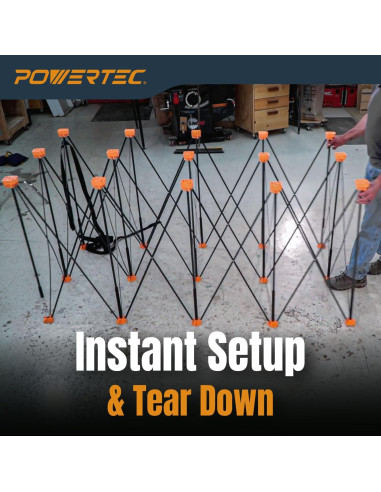 Banco de Trabajo PORTÁTIL POWERTEC 2x4ft Plegable 1134kg