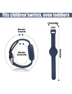 2 Pulseras de Silicona para Niños SAVITA Ajustables GPS 2