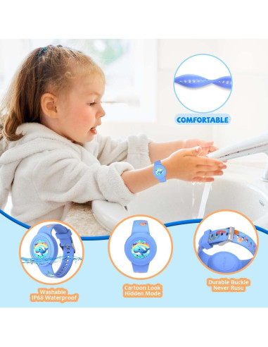 2 Pulseras de Silicona para AirTag Niños BIQIRE Impermeables