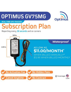 Rastreador GPS Optimus GV75MG Impermeable para Motocicletas 2