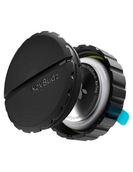 Soporte Adherente KeyBudz Covert para AirTag Negro 1 Paquete Soporte Adherente KeyBudz Covert para AirTag Negro 1 Paquete