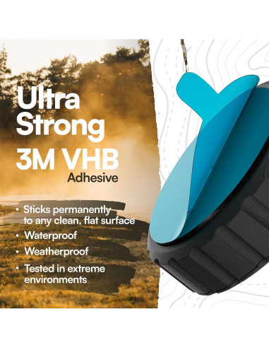 Soporte Adherente KeyBudz Covert para AirTag Negro 1 Paquete