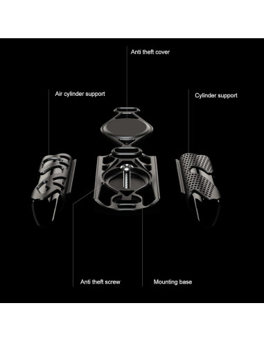 Soporte de Etiqueta Localizadora de Bicicleta VINGVO Negro Impermeable