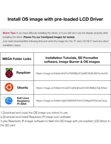 Pantalla Táctil TFT LCD 3.5" 480x320 Hosyond para Raspberry Pi
