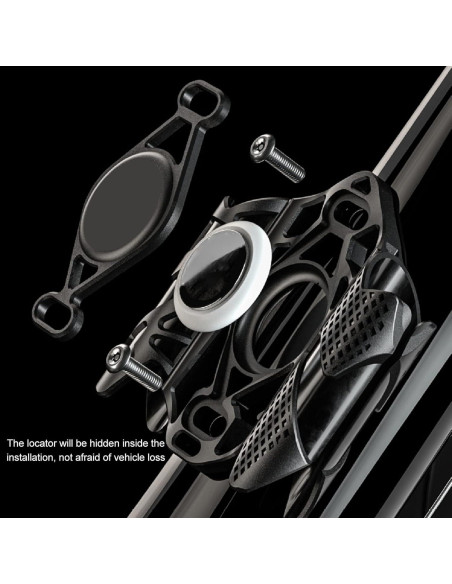 Soporte de Etiqueta Localizadora de Bicicleta VINGVO Negro Impermeable