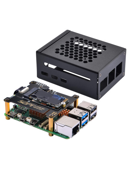 Caja de Metal GeeekPi para Raspberry Pi 5 con PCIe M.2