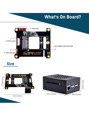 Caja de Metal GeeekPi para Raspberry Pi 5 con PCIe M.2