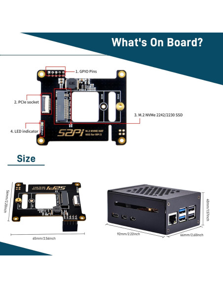 Caja de Metal GeeekPi para Raspberry Pi 5 con PCIe M.2