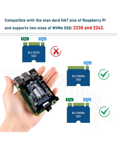 Caja de Metal GeeekPi para Raspberry Pi 5 con PCIe M.2
