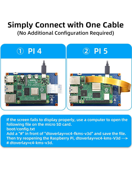 Pantalla táctil 4.3" iPistBit para Raspberry Pi 800x480