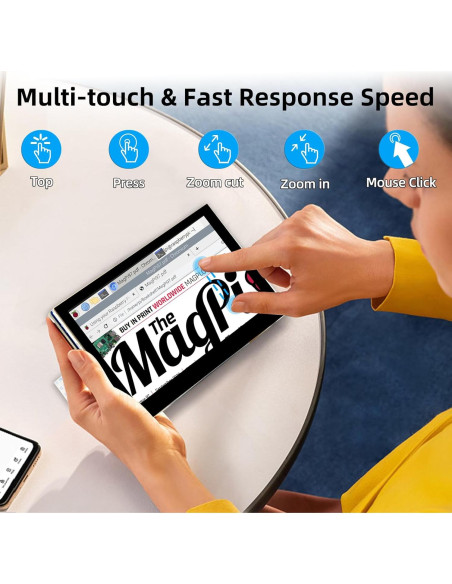 Pantalla táctil 4.3" iPistBit para Raspberry Pi 800x480