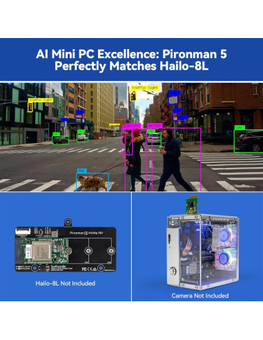 Caja Mini PC Pironman 5 para Raspberry Pi 5 con SSD NVMe