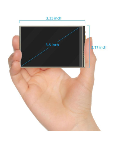 Pantalla Táctil 3.5" CUQI para Raspberry Pi 3/4/5 480x320