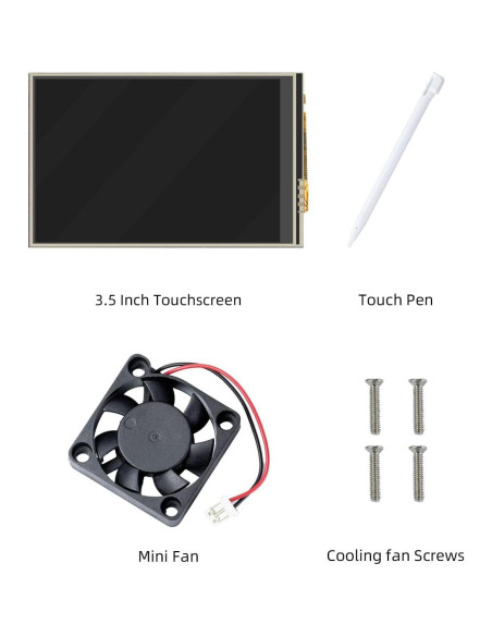 Pantalla Táctil 3.5" CUQI para Raspberry Pi 3/4/5 480x320