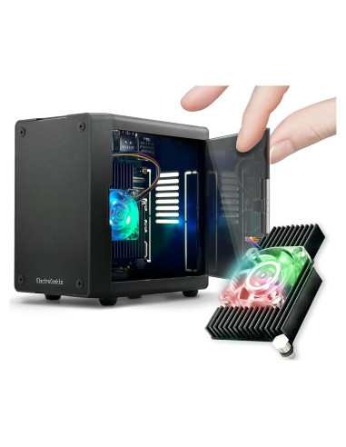 Caja Mini PC ElectroCookie para Raspberry Pi 5 con Enfriador RGB