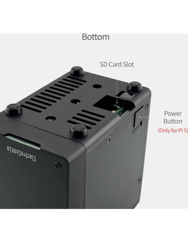 Caja Mini PC ElectroCookie para Raspberry Pi 5 con Enfriador RGB