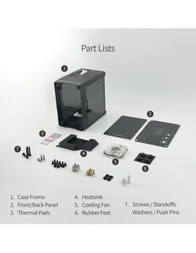 Caja Mini PC ElectroCookie para Raspberry Pi 5 con Enfriador RGB