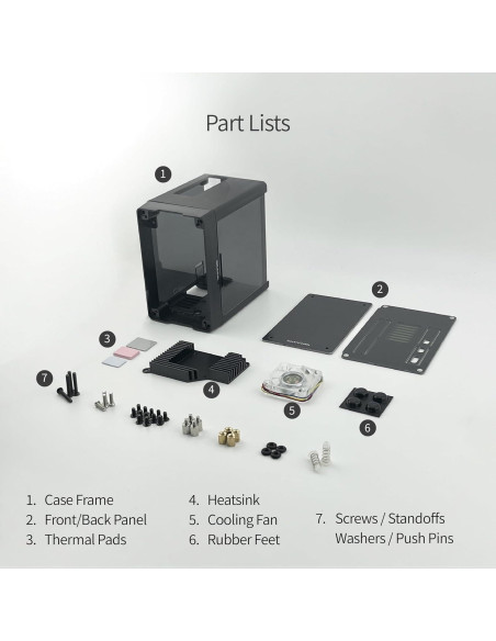 Caja Mini PC ElectroCookie para Raspberry Pi 5 con Enfriador RGB
