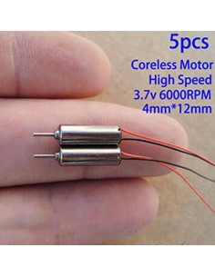 Motor DC Mini Acxico 4mm 60000RPM 5Pcs para Dron RC 2