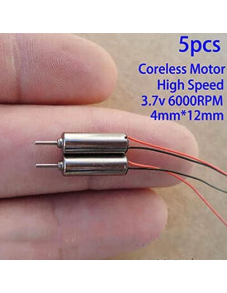 Motor DC Mini Acxico 4mm 60000RPM 5Pcs para Dron RC