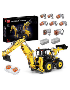 Mould King 17036 Excavadora y Bulldozer RC 2 en 1 2239 Piezas