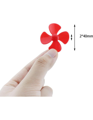 20 Hélices Plásticas 40mm para Motor DC 2mm MTQY