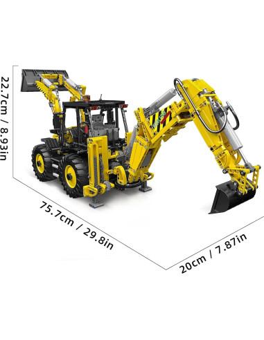 Mould King 17036 Excavadora y Bulldozer RC 2 en 1 2239 Piezas