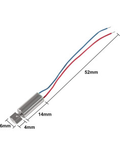 Motor Vibrante Micro Sin Núcleo Alinan 6pcs 3V 14000RPM 6x14mm 2