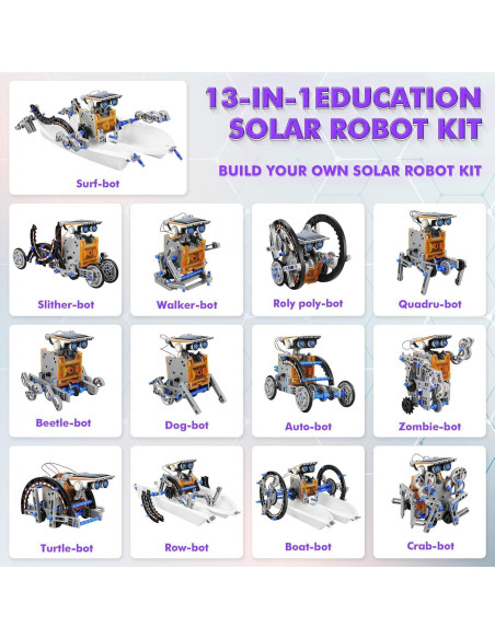 Kit Robot Solar 13 en 1 Hubsan para Niños 8-12 Años Kit Robot Solar 13 en 1 Hubsan para Niños 8-12 Años