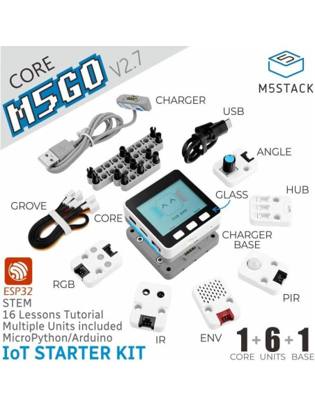 Kit de Inicio IoT M5Stack M5GO V2.7 con Pantalla 5.08cm