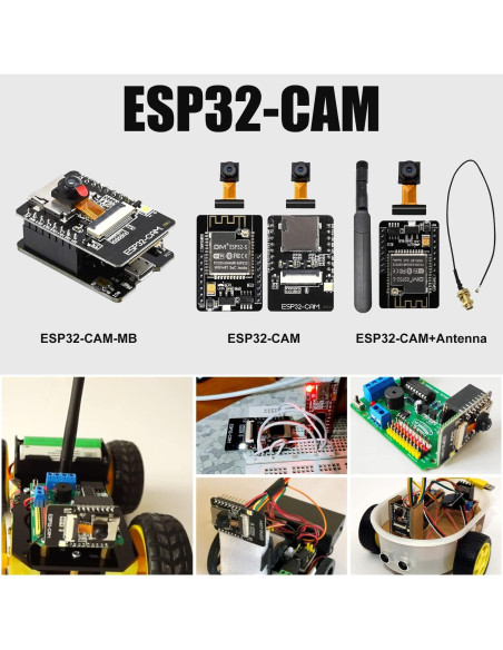 2PCS Módulo Cámara ESP32-CAM-MB Aideepen 2MP Micro USB
