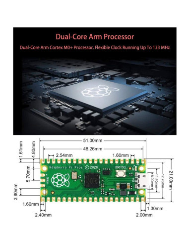 Placa Microcontrolador Raspberry Pi Pico ICEASY 2 Paquete